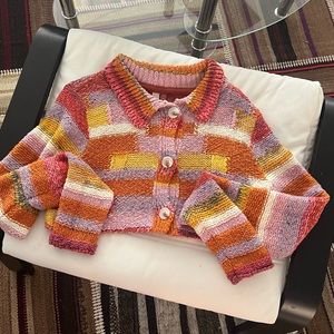 Anthropologie Multicolor Striped Cardigan